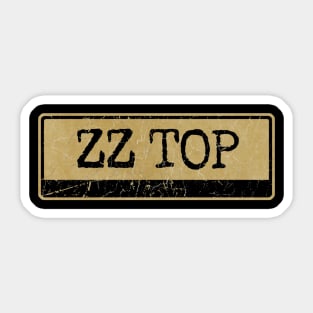 Aliska, text black retro - zz top Sticker